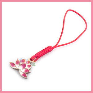 은칠보 연꽃 핸드폰줄(핑크)+선물케이스